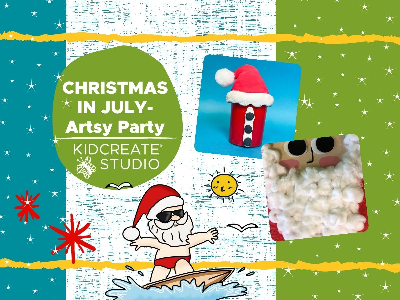Kidcreate Studio - Johns Creek. FUN Friday- Christmas in July Artsy Party (5-12 Years)
